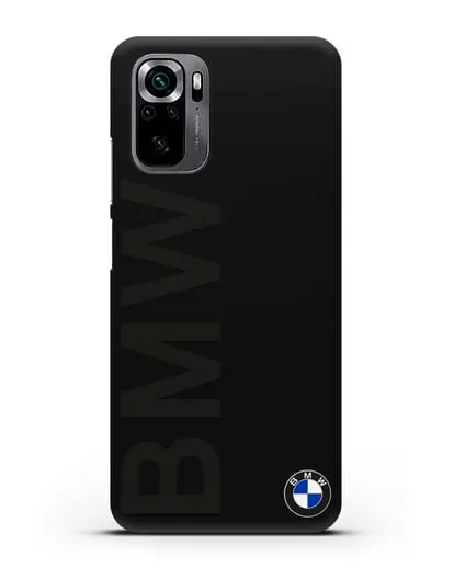 Чехол с надписью BMW и логотипом силиконовый для Xiaomi Poco M5s