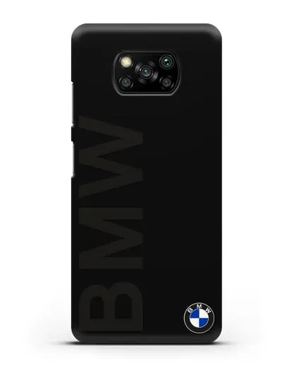 Чехол с надписью BMW и логотипом силиконовый для Xiaomi Poco X3 Pro