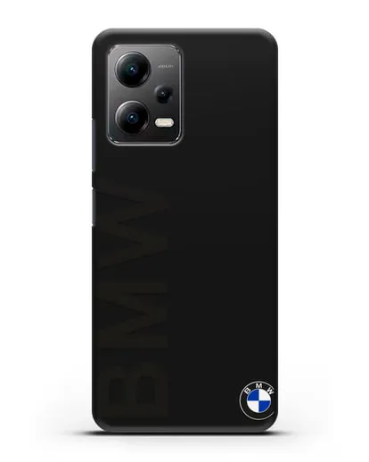 Чехол с надписью BMW и логотипом силиконовый для Xiaomi Poco X5