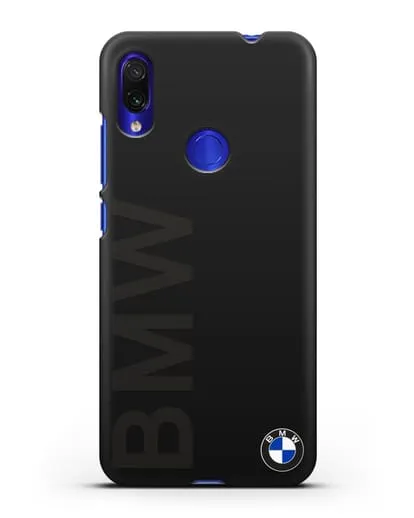 Чехол с надписью BMW и логотипом силиконовый для Xiaomi Redmi Note 7