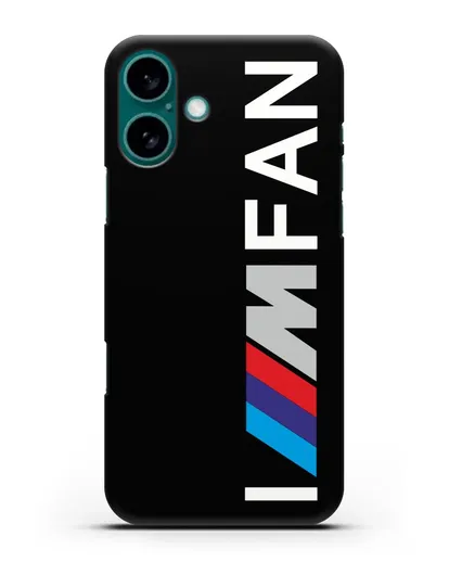 Чехол BMW M серии I am fan силиконовый для iPhone 16 Plus
