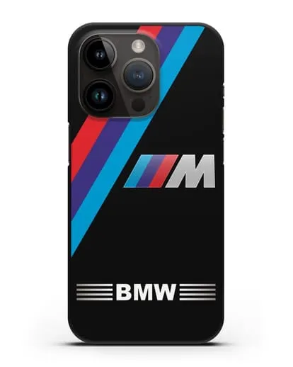 Чехол с логотипом BMW M Series силиконовый для iPhone 14 Pro