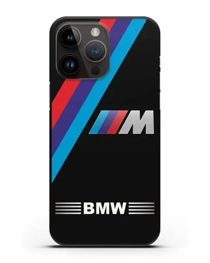 Чехол с логотипом BMW M Series силиконовый для iPhone 14 Pro Max