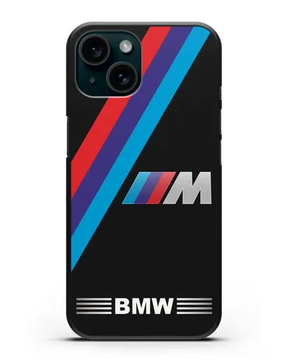 Чехол с логотипом BMW M Series силиконовый для iPhone 15