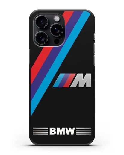 Чехол с логотипом BMW M Series силиконовый для iPhone 15 Pro Max