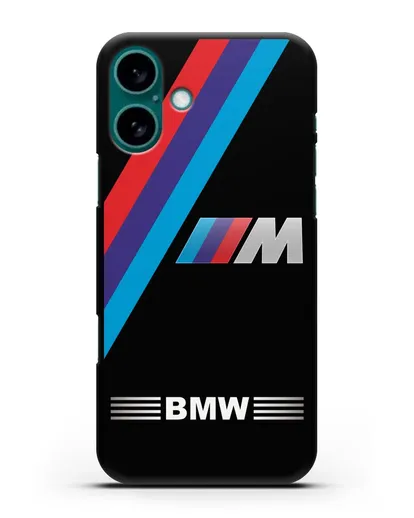 Чехол с логотипом BMW M Series силиконовый для iPhone 16 Plus