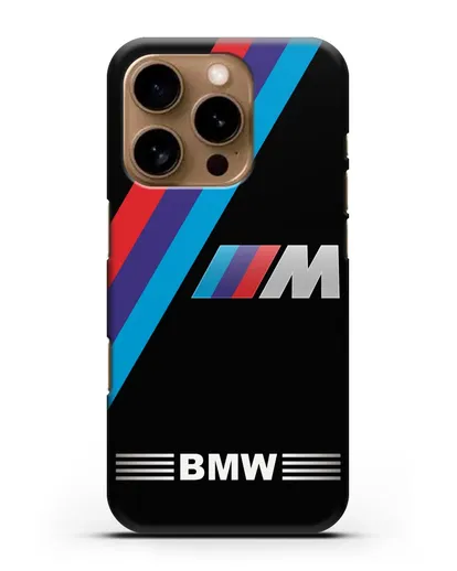 Чехол с логотипом BMW M Series силиконовый для iPhone 16 Pro