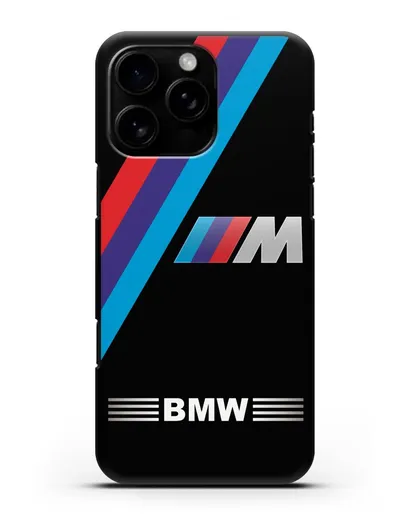 Чехол с логотипом BMW M Series силиконовый для iPhone 16 Pro Max