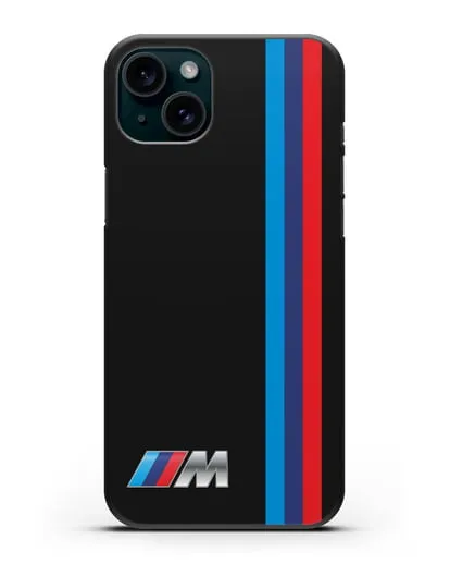 Чехол BMW M Perfomance силиконовый для iPhone 15 Plus