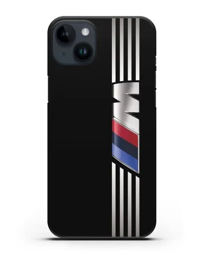 Чехол с символикой BMW M серия силиконовый для iPhone 14 Plus