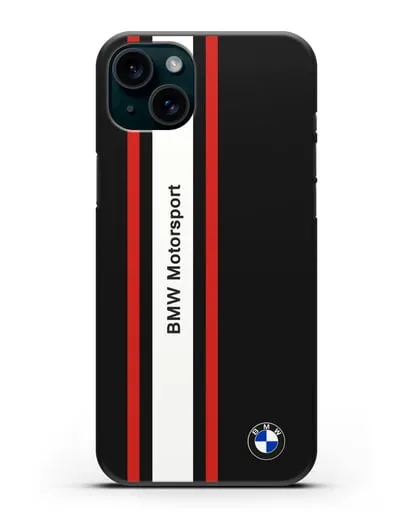 Чехол BMW Motorsport силиконовый для iPhone 15 Plus