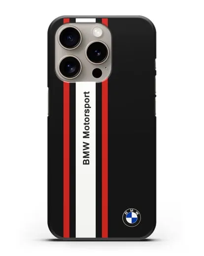 Чехол BMW Motorsport силиконовый для iPhone 15 Pro