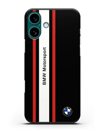 Чехол BMW Motorsport силиконовый для iPhone 16 Plus
