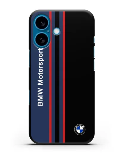 Чехол с надписью BMW Motorsport силиконовый для iPhone 16