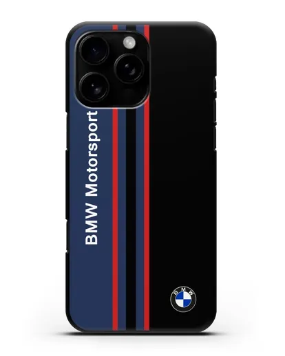Чехол с надписью BMW Motorsport силиконовый для iPhone 16 Pro Max