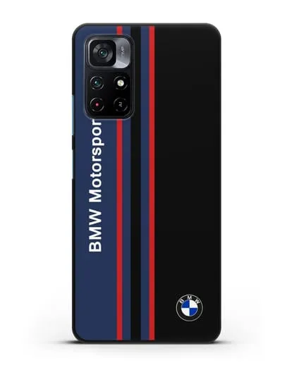 Чехол с надписью BMW Motorsport силиконовый для Xiaomi Poco M4 Pro 5G