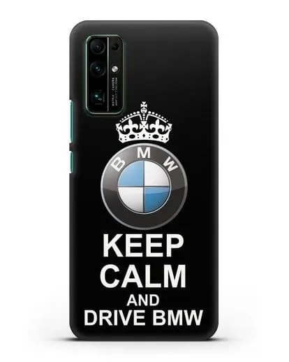 Чехол с надписью Keep Calm and Drive BMW силиконовый для Honor 30