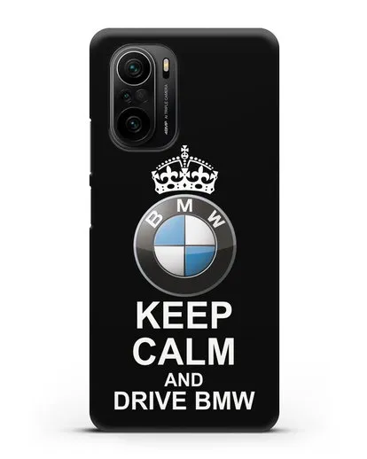 Чехол с надписью Keep Calm and Drive BMW силиконовый для Xiaomi Poco F3
