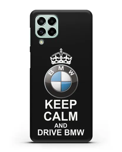 Чехол с надписью Keep Calm and Drive BMW силиконовый для Samsung Galaxy M53 [SM-M536]