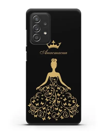 Именной чехол с изображением девушки с короной силиконовый для Samsung Galaxy A53