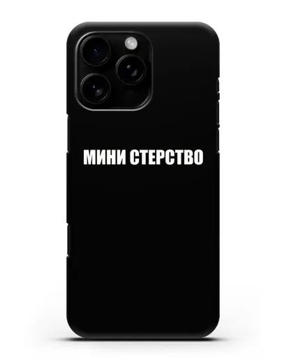 Чехол с надписью Мини стерство силиконовый для iPhone 16 Pro Max