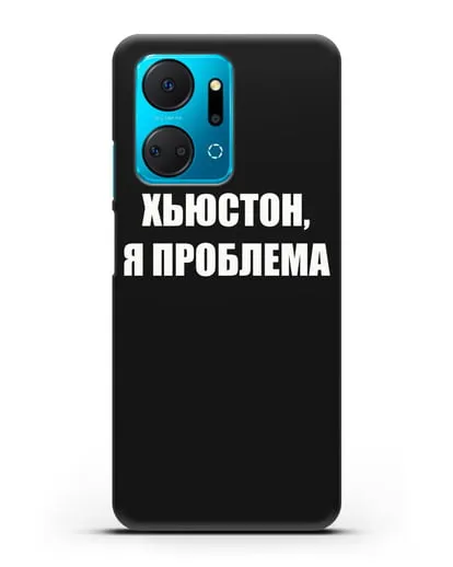 Чехол с надписью Хьюстон, я проблема силиконовый для Honor X7a Plus