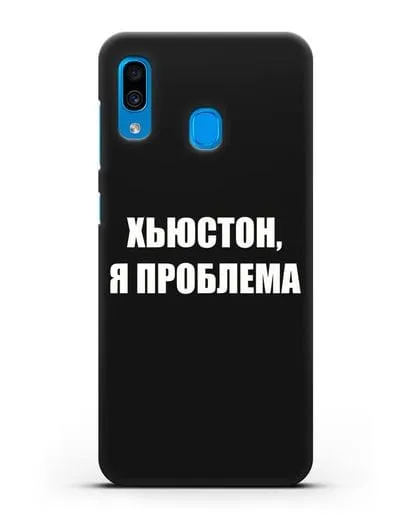Чехол с надписью Хьюстон, я проблема силиконовый для Samsung Galaxy A30 [SM-A305FN]