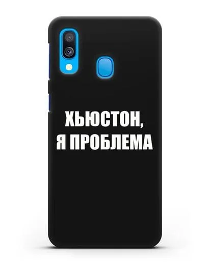 Чехол с надписью Хьюстон, я проблема силиконовый для Samsung Galaxy A40 [SM-A405F]