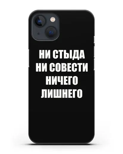 Чехол с надписью Ни стыда ни совести ничего лишнего силиконовый для iPhone 13 Mini