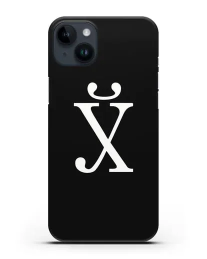 Чехол с надписью Руский иероглиф силиконовый для iPhone 14 Plus