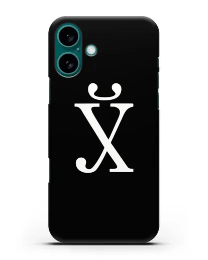 Чехол с надписью Руский иероглиф силиконовый для iPhone 16 Plus