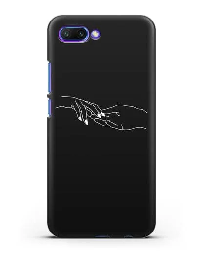Чехол с рисунком одной линией Прикосновение силиконовый для Honor 10