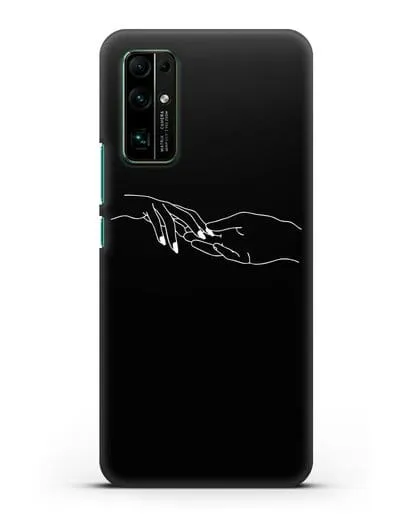 Чехол с рисунком одной линией Прикосновение силиконовый для Honor 30
