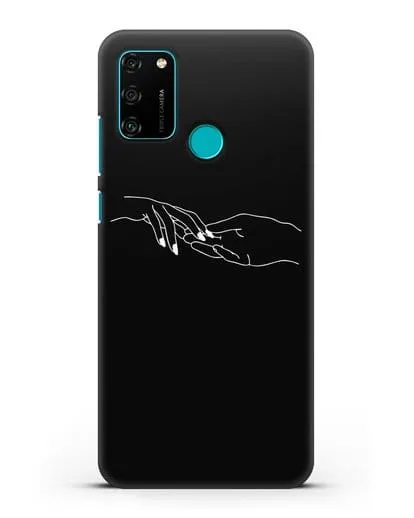 Чехол с рисунком одной линией Прикосновение силиконовый для Honor 9A