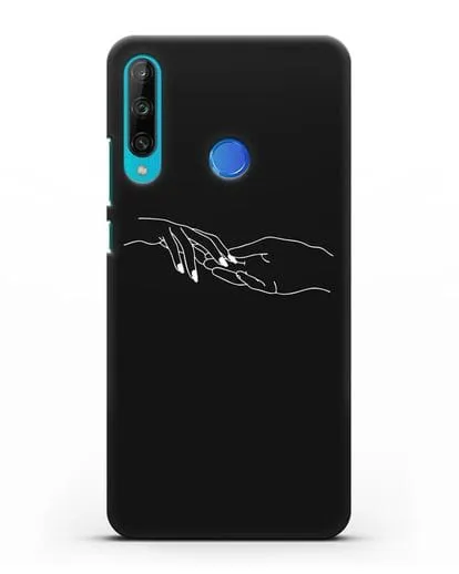 Чехол с рисунком одной линией Прикосновение силиконовый для Honor 9C