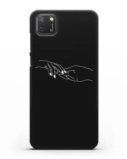 Чехол с рисунком одной линией Прикосновение силиконовый для Honor 9S