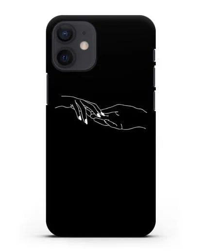 Чехол с рисунком одной линией Прикосновение силиконовый для iPhone 12 mini