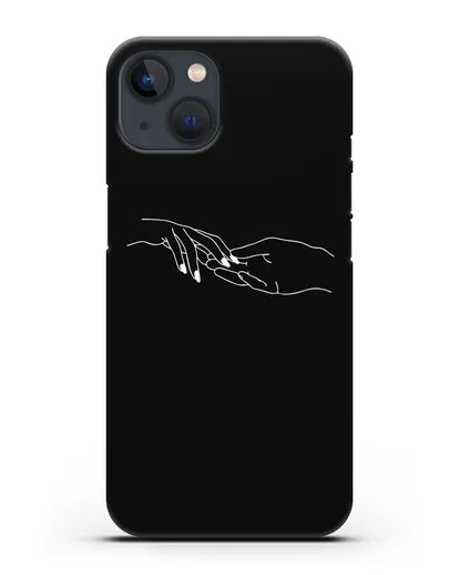 Чехол с рисунком одной линией Прикосновение силиконовый для iPhone 13