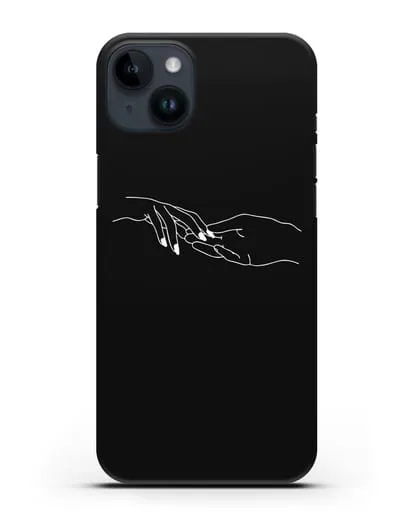 Чехол с рисунком одной линией Прикосновение силиконовый для iPhone 14 Plus