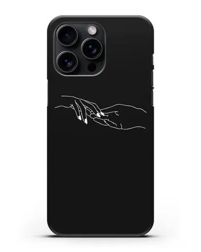 Чехол с рисунком одной линией Прикосновение силиконовый для iPhone 15 Pro Max