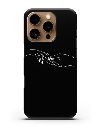 Чехол с рисунком одной линией Прикосновение силиконовый для iPhone 16 Pro