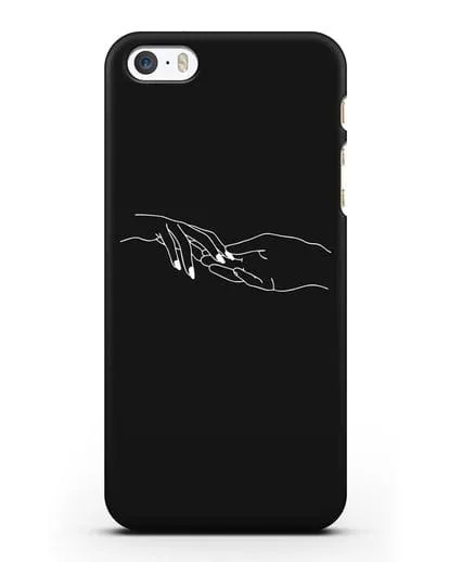 Чехол с рисунком одной линией Прикосновение силиконовый для iPhone 5/5s/SE