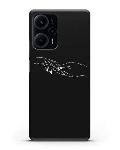 Чехол с рисунком одной линией Прикосновение силиконовый для Xiaomi Poco F5