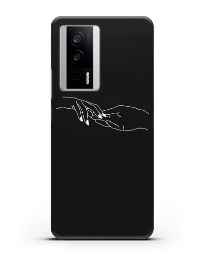 Чехол с рисунком одной линией Прикосновение силиконовый для Xiaomi Poco F5 Pro