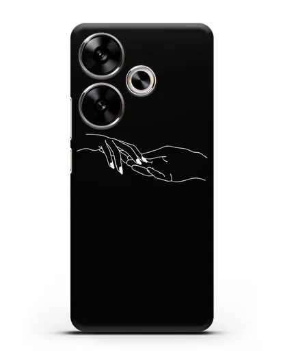 Чехол с рисунком одной линией Прикосновение силиконовый для Xiaomi Poco F6