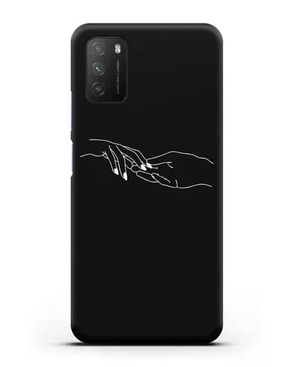 Чехол с рисунком одной линией Прикосновение силиконовый для Xiaomi Poco M3