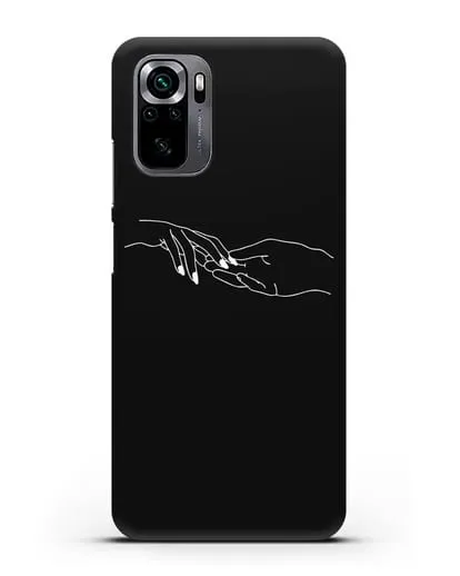 Чехол с рисунком одной линией Прикосновение силиконовый для Xiaomi Poco M5s