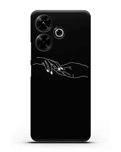 Чехол с рисунком одной линией Прикосновение силиконовый для Xiaomi Poco M6