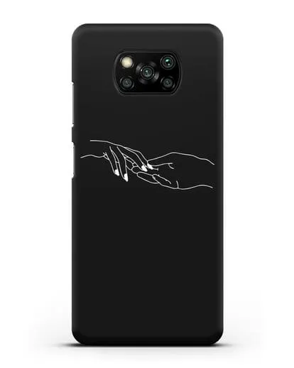 Чехол с рисунком одной линией Прикосновение силиконовый для Xiaomi Poco X3