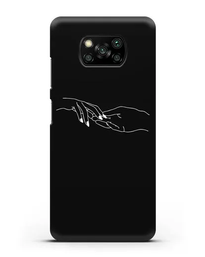 Чехол с рисунком одной линией Прикосновение силиконовый для Xiaomi Poco X3 Pro